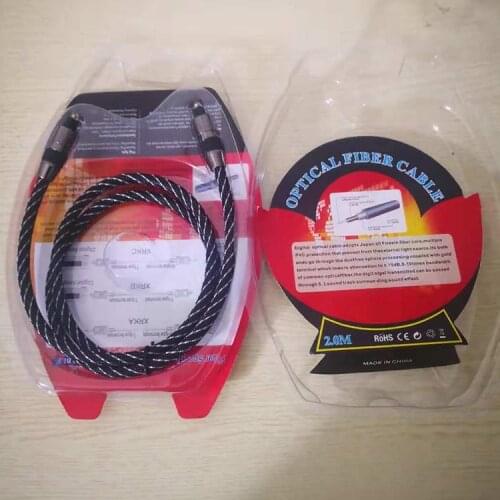 High quality Digital Optical Audio Cable SPDIF Optical Fiber Square to Square Mouth Wire for car one color