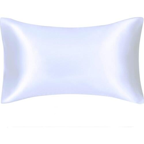 SISISILK 100% Mulberry Silk Two Sides Silk Pillowcase Charmeuse silk Pillow Cover Invisiable Zipper Closure
