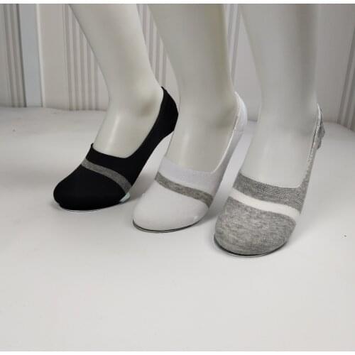 Cotton Invisible Socks Leisure Boat Socks Shallow Silica Non-skid Sports Womens Socks in Summer