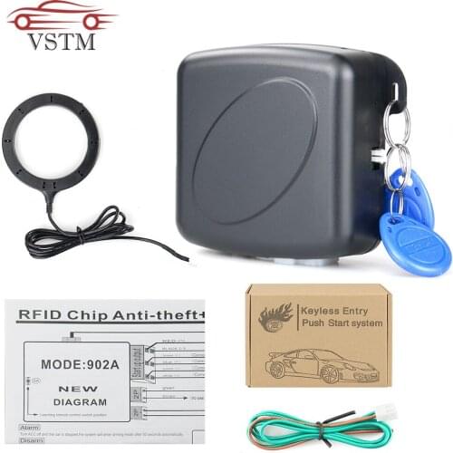 12V Car Start Stop Button Engine Push Start Button Alarm Lock Keyless System Door Push Button Tactile Buttons -theft