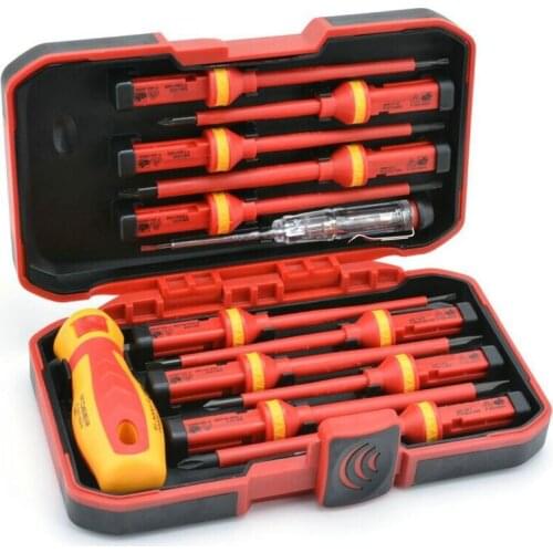 13Pcs Voltage 1000V Professional Electronic Insulated Screwdriver Set High Slotted Screwdriver Durable Hand Tools Accessory Set
