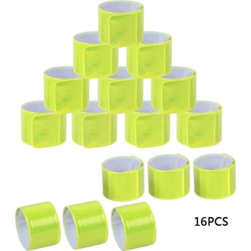 16pcs Bicycle Reflective Safe Leg Pants Clip Strap Beam Band Bottom Belt Outdoor Safety in dark bicicleta Bike accessories 2020