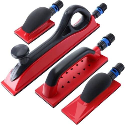 5" 8" 16" Sanding Block ABS Plastic Dust Extraction Sandpaper Holder 80-240 Grit Hook Loop Sanding Pad for Polishing