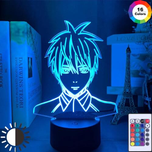 Anime Kurokos Basketball Kuroko Tetsuya Figure Led Night Light for Kids Child Boy Bedroom Decor Manga Basketball Gift Desk Lamp