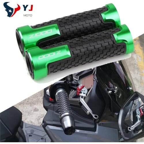 For KAWASAKI Z1000 Motorcycle Accessories 7/8'' 22MM High Quality Universal Anti-Skid Smooth Rubber Hand End Grips Handle Bar