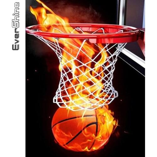 Evershine 5D DIY Diamond Embroidery Basketball Crafts Kit Diamond Painting Landscape Full Square Round Mosaic New Arrival Gifts