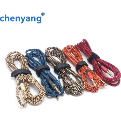 3.5mm jack aux Cable for iPhone 6 Samsung mp3 3.5 mm Car Audio Cable wire Colorful Nylon Headphone Beats Speaker AUX Cord 1.5m