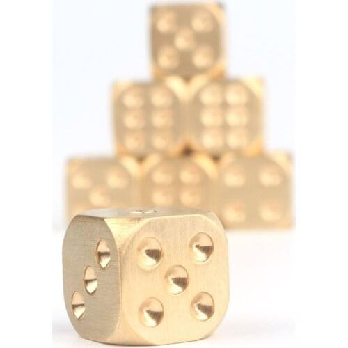 Bronze Metal Dice Pure Copper Metal Solid Dice Hand Polished Bar Supplies For D&d Board Game Creative Toys