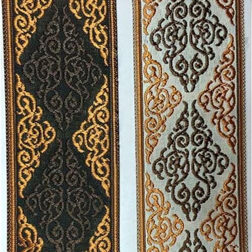 Black and Grey Embroidery Tape of Bed Cover Rim Pillow Rim quilt of Cover Edge of Curtain Edge Curtain Flame Home textile Art