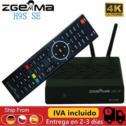 New ZGEMMA Satellite Receiver H9S SE DVB-S2X 4K UHD Enigma2 Linux & Android Dual OS Freesa TV Receptor Upgrade From H9S TV BOX
