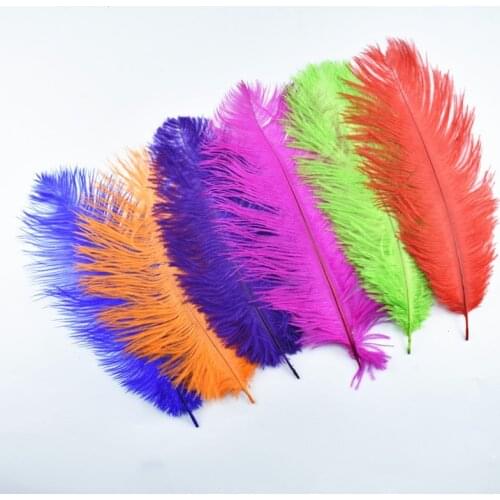 10 Pcs 30-35CM 12-14 " Colored Ostrich Feathers for Crafts Wedding Decorations Plumes Feathers Jewelry Making Wedding Decoration