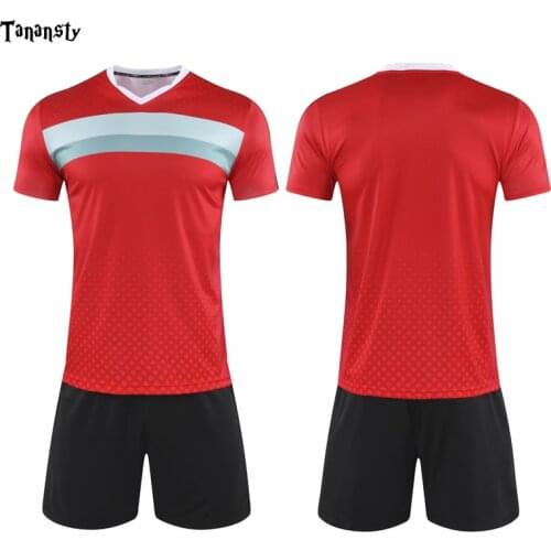 Football Set Adult Youth Team Soccer Jerseys Men Short Sleeve Suits DIY Uniforms Mens Survetement Large Size New Club Suit