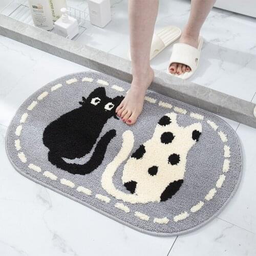 Soft Bath Mat Non Slip Absorbent Entrance Door Mats Machine Washable Quick Dry Floor Pads for Bedroom Home Bathroom Accessories