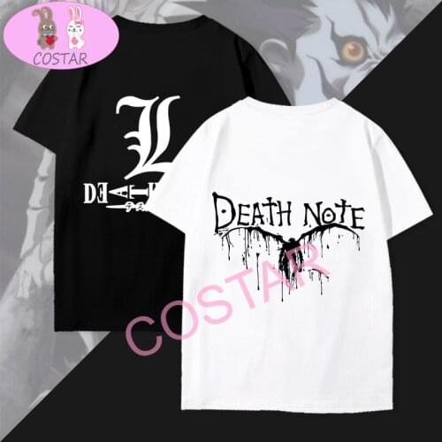 COSTAR Hot Anime Death Note Fashion Soft Wearing Yagami Light Fashion T-shirt Harajuku Unisex Tees
