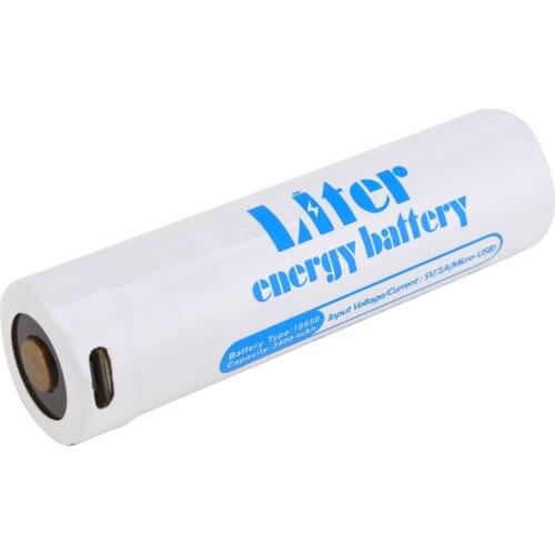 Micro-USB 18650 3400mAh 12.58Wh Li-ion Rechargeable Battery 18650 USB lithium rechargeable battery, 3.7v high capacity 3400mah