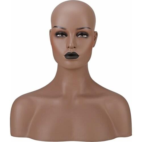 Firberglass Mannequin Manikin Head Bust Stand For Wigs And Hat Display