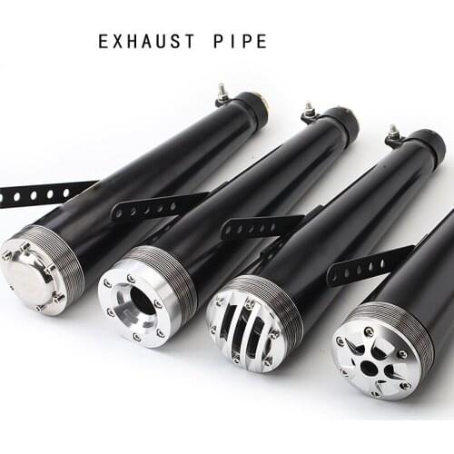 Motorcycle Exhaust pipe Muffler Pipe muffler Motorbike Slip-On Vintage Silencer For Harley Custom Bobber Cafe Racer Two Sides