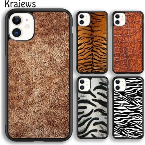 Krajews ANIMAL PRINT SKIN Soft Phone Case Cover For iPhone 5 SE 6s 7 8 plus X XR XS 11 12 pro max Samsung Galaxy S8 S9 S10