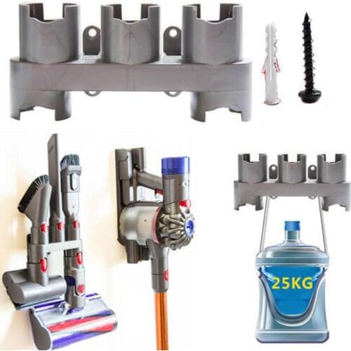 Behogar 5-Socket Wall Mount Accessory Storage Holder Bracket Organizer Shelf for Dyson V6 V7 V8 V10 V11 Vacuum Cleaner
