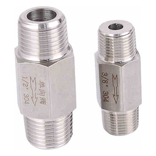 1/8" 1/4" 3/8" 1/2" 3/4" BSP Male Thread 304 Stainless Steel Check Valve One Way Non-return Valve For Water Oil Gas