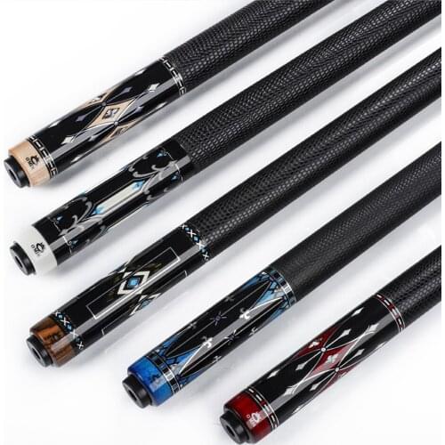 OMIN XF-C1-5 Billiard Pool Cue 12.8mm Tip Leather Grip Adjustable Weigh Bolt Extension Radial Pin Cue with Billiard Stick Kit