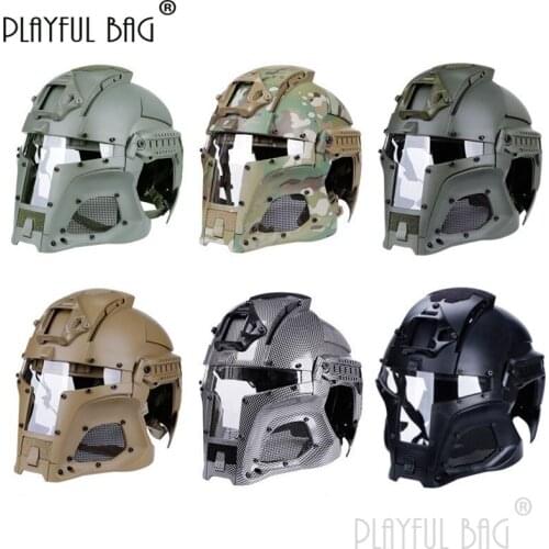 PB Playful bag Tactical Helmet HL97 Medieval iron warrior helmet Outdoor CS Game Accessory Tactical Equipment Cosplay toys QD44S