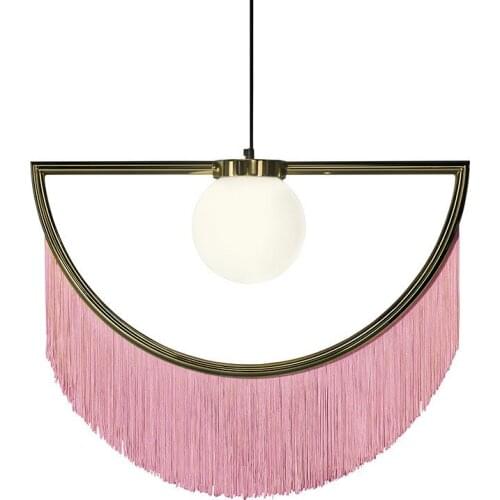 Postmodern LED living room pendant lights bedroom hanging lighting Tibet tassel deco fixtures Cafe restaurant suspended lamps