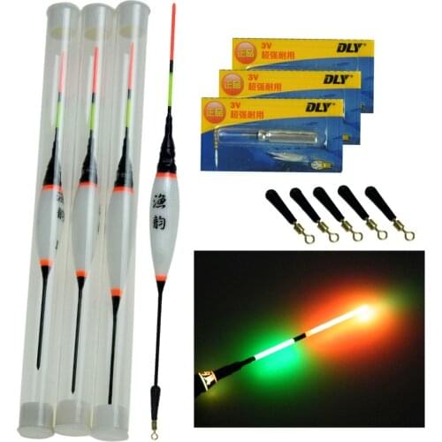 1Pcs/Lot 0.8g 1.3g 1.8g LED Fishing Float Bobbers With Battery Freshwater Carp Fishing Floating Float articulos de pesca