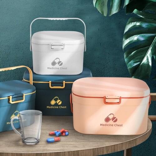 Household medicine cabinet Family medicine receive a case emergency first aid kit large capacity multilayer medical storage