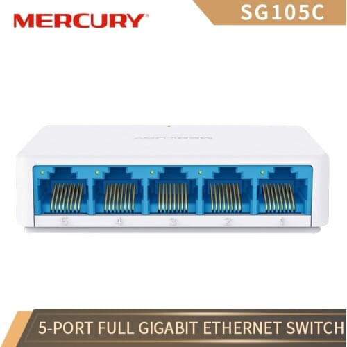 Mercury SG105C 5 Ports High Speed Gigabit Mini Network Switch RJ45 1000Mbps Fast Ethernet Network Switcher Hub Splitter