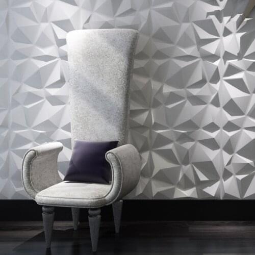 12 Pcs Diamond 3D Plant Fiber Wall Panels 3D Wall Covering 3m2 for Wall Decoration