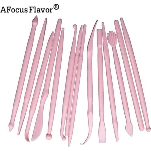 14 Pcs Wedding Cake Decorative Craft Cutter Fondant Pastry Engraving Tools Flower Plastic Modeling Tools Sugarcraft Kitchen Kits