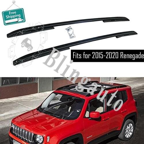 2Pcs aluminium left right roof rack rail bar fits for J-e-e-p Renegade 2015-2020