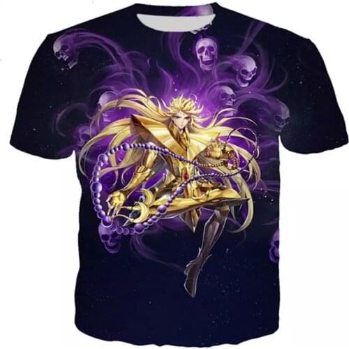 2021 Spring/Summer Saint Seiya Our Memories Man 3D Digital Print T-shirt Girl Boy Short Sleeve Season Popular Trend