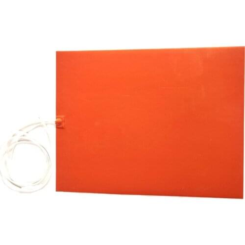 400*500*1.5mm Silicone heater for Kitchenware 240v 1700w adhesive 1 side 1000mm lead come out from middel of 400mm side