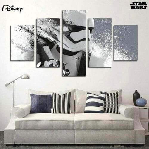 5 Pieces Star Wars Luke Skywalker Poster Painting Canvas Print On Wall Art Picture For Kids Living Room Home Decor Frameless