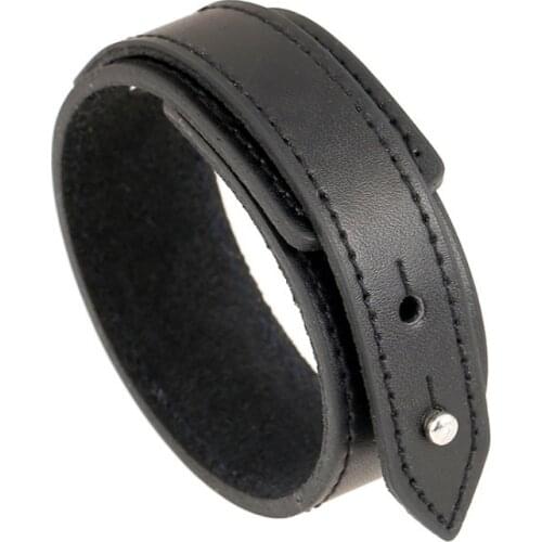 Fashion Men Black Jewelry Casual Genuine Leather Wristbands Vintage Cuff Bracelets Retro Women Double-layer Cowhide Punk Bangle