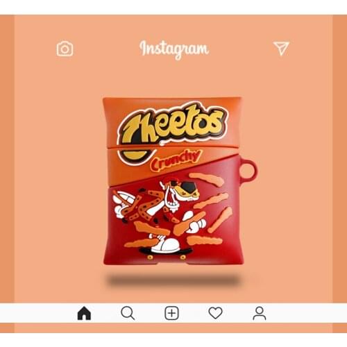 Branded French fries bag 3D silicone protective cover suitable for AirPods1 2 Pro charging case wireless Bluetooth headset case