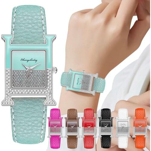 Watch for women luxury casual VANSVAR Ladies Casual Quartz Leather Strap Watch Analog Watch женские часы недорого Womens watch