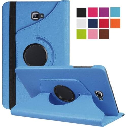 For Samsung Galaxy Tab A A6 10.1 2016 SM-T580 T580N T585 T585C Tablet Case 360 Degree Rotating Stand Leather Protective Cover