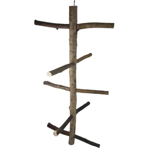 Wood Parrots Rotate Ladder Bird Chewing Biting Toys Parrot Playing Platform Cage Climbing Toy For Parrot