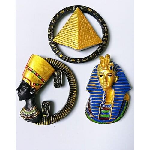 Egypt Fridge Magnet Souvenirs Egyptian Queen Pharaoh Pyramid Magnetic Stickers on the fridge Home Kitchen Decoration Accessories