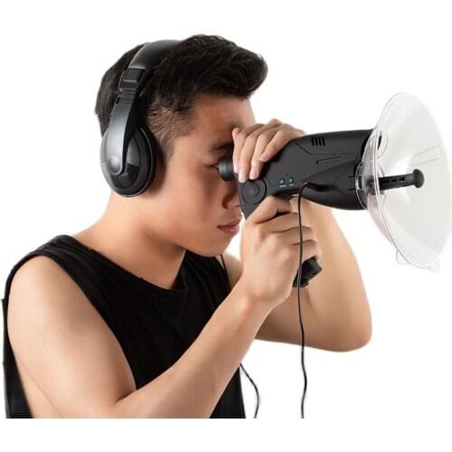 8X 21 Focusing Telescope Parabolic Dish Directional Microphone Birdwatching Telescope Outdoor Bird Listening Telescope Monocular