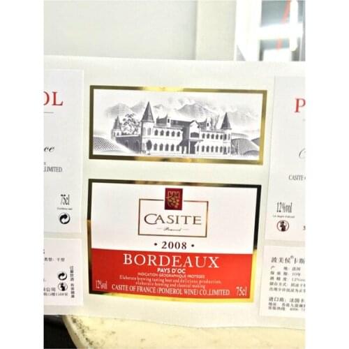 Customized food logo grade&low temperature withstood logo food adhesive label