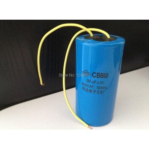 AC Motor Capacitor Washing Machine Start Capacitor CBB60 450VAC 30uF