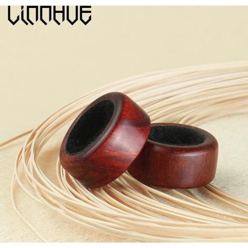 LINNHUE Fishing Rod Stopper Mahogany Blood Sandalwood Anti-skid Ring Solid Wood Backstop O-ring Rod Stop Fishing Accessories
