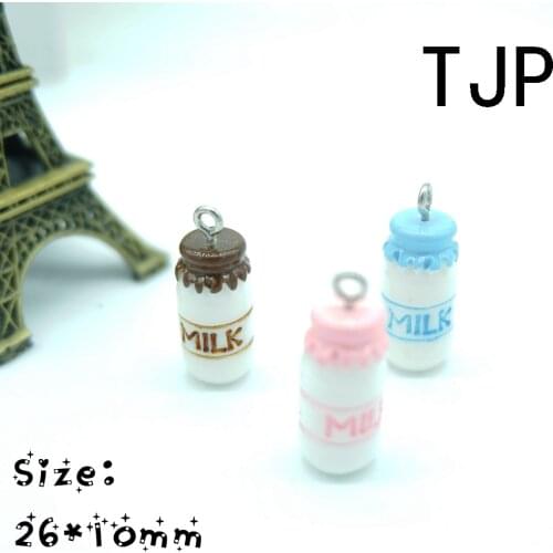 Cute Milk Charms Pendants for handmade decoration necklace earring key chain Jewelry Making wine glass marker
