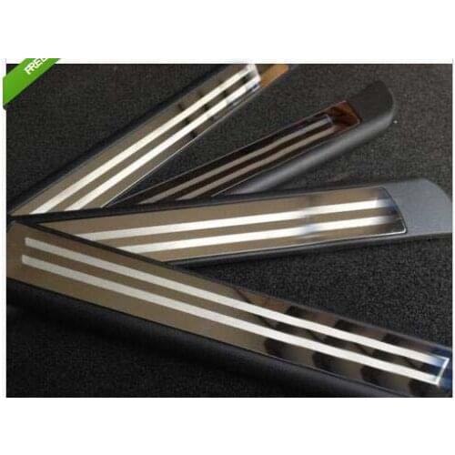 Stainless Scuff Plate Door Sill Trim For VW Touareg 2011 2012 2013 2014