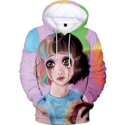 Novelty Cry Baby Melanie Martinez hoodies men/women Sweatshirt Round Neck Fashion Trend Style Polyester unisex Material Pullover