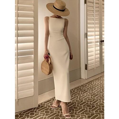 2021 New Women Summer Clothes Spaghetti Strap Sleeveless Sexy Elegant Evening Long Dress
